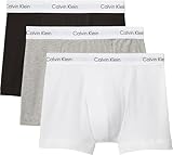Calvin Klein Men's Trunk 3pk Trunk, Black/White/Grey Heather, L