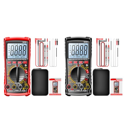 Outil automobile pour diagnostic mécanique : multimètre numérique 2000 V à écran éclairé - 6
