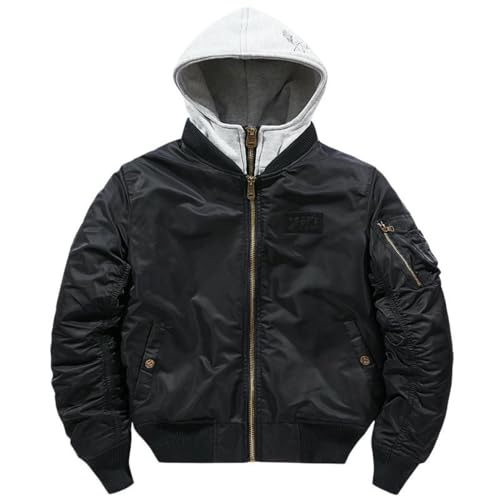 Veste bomber courte et ample homme veste de baseball d'automne hiver