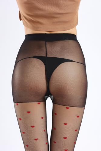 Image of Sahabowi Women Tights, Female Sheer High Waist Pantyhose, Vintage Control Top Stockings