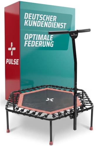 SportPlus Fitness Trampolin Indoor für Zuhause, Trampolin mit...