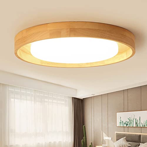 Lámpara de techo de madera de caucho minimalista y ajustable 3