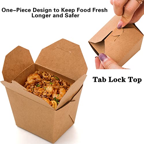 Deayou DE-KRAFTTAKEOUTFOODBOX-8OZ100P 100 Pack Chinese Food Container thumb #5