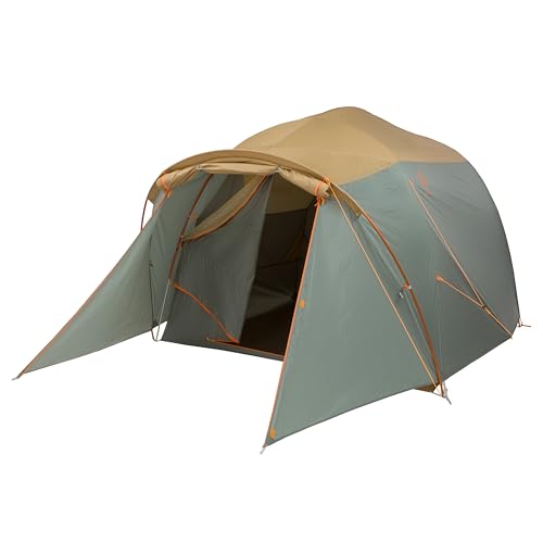 Big Agnes Bunk House - Large Family Tent, 3 Season Waterproof Backpacking Gear, Easy Set Up for Groups, Prairie Sand/Chinois Green, 4 Person