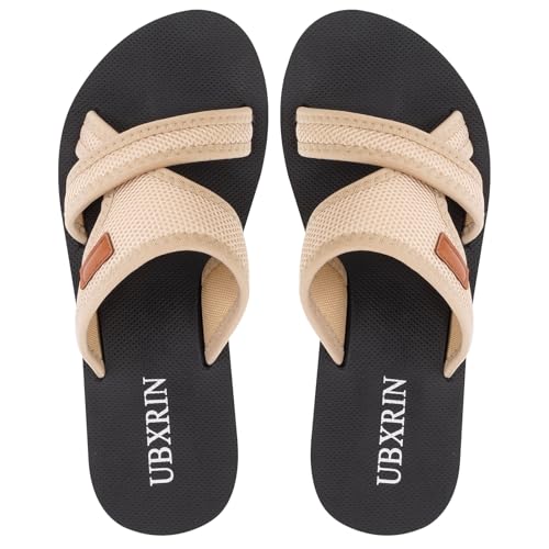 UBXRIN Women's Comfortable Beach Slides Summer Casual Slip on Slide Sandals Rubber Sole4