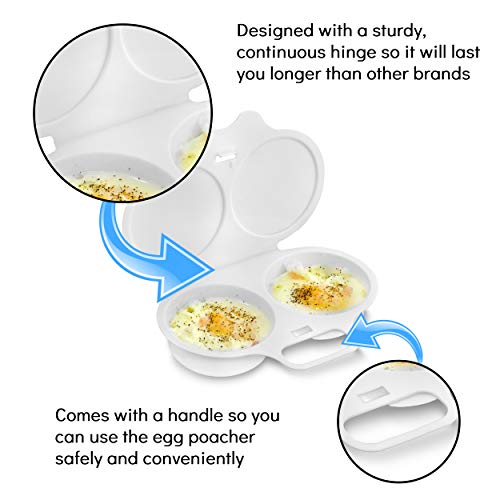 image for SABLEWARE Microwave Egg Poacher - Easy To Use Microwave Egg Cooker Wit