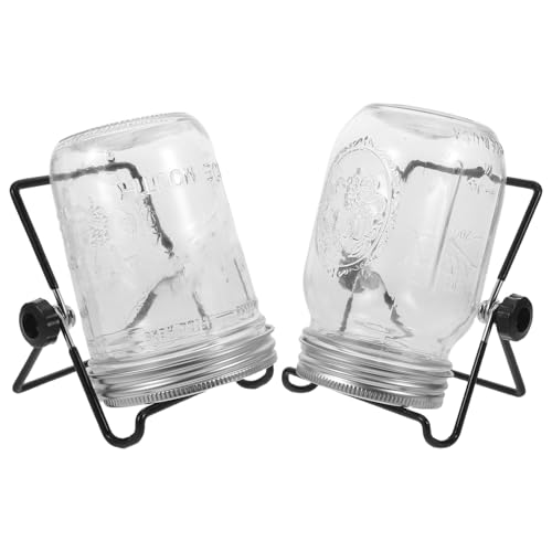 VICASKY 2 Set Kit Barattoli Germogliatori con Coperchio in Acciaio Resistente e Rete per Drenaggio Controllo umidità Ottimale per Germinazione Rapida di Microgreens Fagioli e Broccoli Set