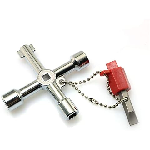 Aznze Four-in-one Inner Triangle Four-Corner Key Wrench Elevator Electric Control Cabinet Screen Door Valve Key with Pitou Cover
