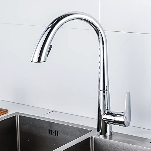 Grifos de cocina giratorios en latón macizo con doble caño funcional 2
