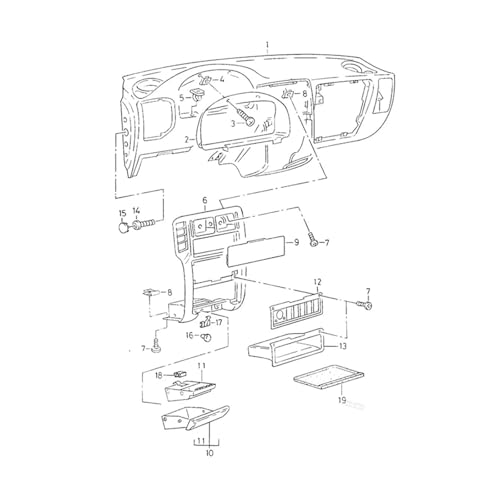 Grille de ventilation de console centrale haut de gamme type VW Caddy 6N1858071A