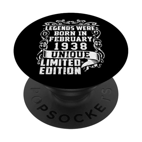 Cumpleaños Febrero 1938 Edición Limitada Regalo February PopSockets PopGrip Intercambiable