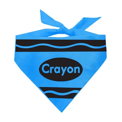 Crayon Dog Bandana | 100% Cotton Adjustable Triangle | Made in US...