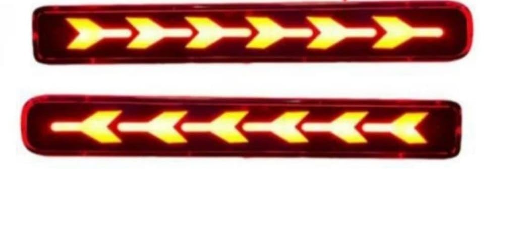 INDMOTIVE MARUTI FRONX REAR REFLECTOR LED LIGHT (LEFT +RIGHT) (MATRIX & SCANNING) Car Reflector Light (Red)-image-43