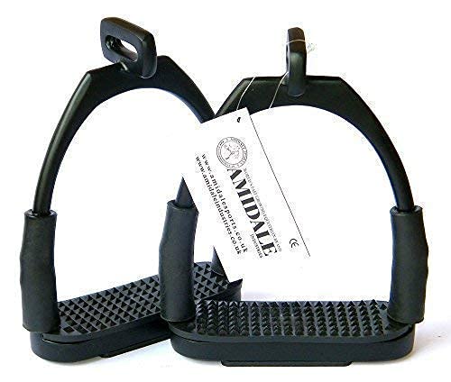 Amidale OFFSET EYE FLEXI STIRRUPS (4.75, BLACK)
