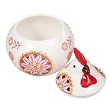 Rangement soigné : le pot à épices en forme de coq avec couvercle offre une solution pratique pour organiser les épices, maintenir une cuisine bien rangée, pots à biscuits en céramique, récipient de rangement en forme de poule