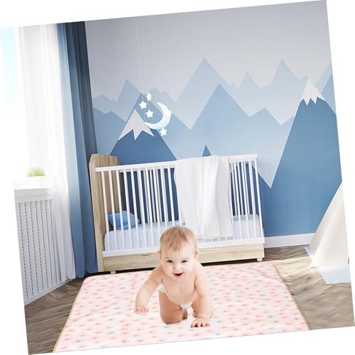 Tapis de sol de repas lavable imperméable pour chaise haute bébé