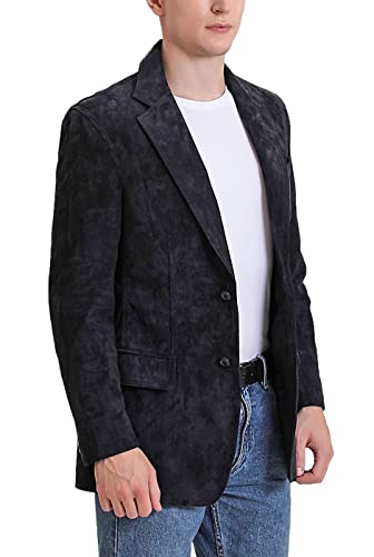 BGSD Men Grant 2-Button Leather Blazer Sport Coat Jacket (Also available in Big and Tall and Short)2