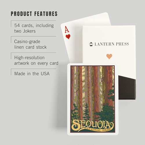 Mazo de 52 cartas para póker, Sequoia National Park miniatura 3