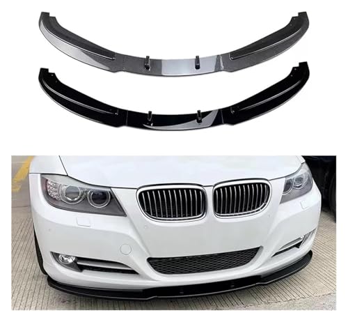Protection pare-chocs BMW E90 E91 LCI : lèvre de protection look carbone - 2