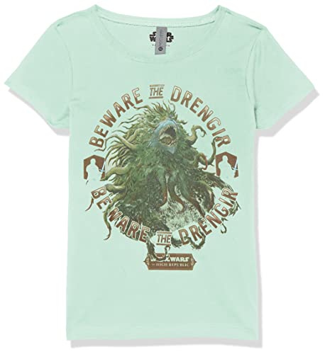 T-shirt Star Wars fille menthe en coton confortable taille XL