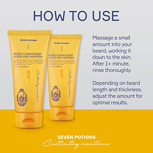 Seven Potions Beard Conditioner for Men – Prevents Beard Itch and Dandruff – Natural, Vegan, Cruelty Free – (Woodland Harmony, 100ml) - Image 7