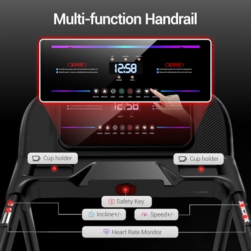 Image of UMAY Fitness 20% Treadmill with Auto Incline, Running Treadmills for Home