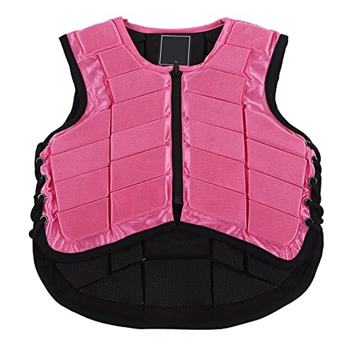 Nylon Kids Equestrian Vest, Safety Foam Padded Horse Riding Protective Gear Children's Equestrian Body Protector Pink(CM) - Image 2