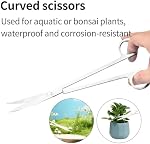 Ciseaux pour aquarium 5 en 1, pincettes, spatule - Ensemble d'outils d'aquascaping en acier inoxydable pour réservoir de poissons, terrarium