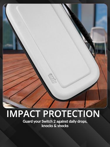 Image of Orzly Case Compatible with Switch 2 - Protective Travel Carry Case with Screen Padding, Game Card & microSD Slots, Zipped & Open Pockets for Accessories - 7.9 inch Gift Boxed