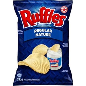 Lays Ruffles Regular Potato Chips 200g/7.1 oz {Imported from Canada}