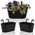 Beautiful Hanging Flower Pots for Outside Railing Or Fence - Stylish Set of 3 Outdoor Planters For Any Balcony, Porch or Deck - Window Planter Boxes Are Perfect to Grow Fresh Herbs & Flowers at Home