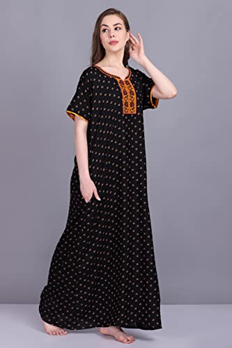 Image of Women's Alpine Mix Print Maxi Nightgown