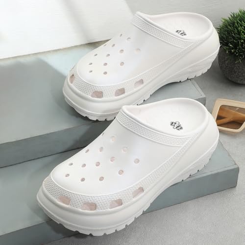 Image of Liberty A-HA Pink & White Clogs for Women - EVA Slip-On, Comfort