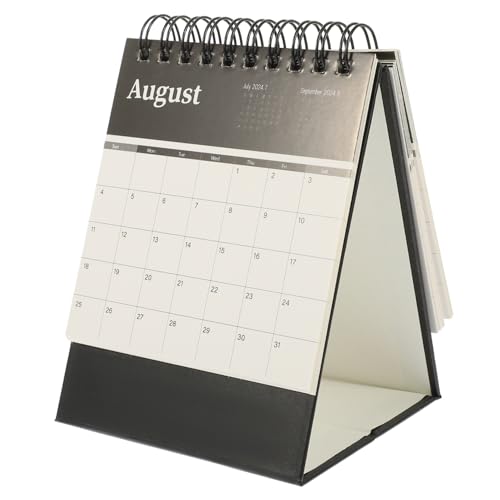 WEKAMOS 年卓上カレンダー シンプル厚紙素材 フリップ式スケジュール管理 オフィス 自宅用ミニデスクカレンダー 贈り物に