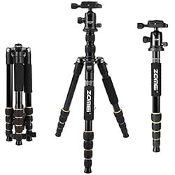 Tripode Zomei Q666 ZOMEI Q666 Professional Aluminum Alloy Tripod with Head, monopod, Lightweight, Compact Travel Companion for Cameras