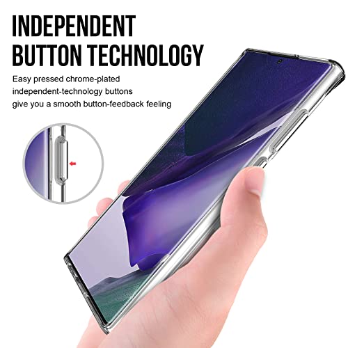 Image of Back Cover Bumper Exclusive Silicon Soft Transparent Case Anti Dust Shockproof Slim Back Cover for Samsung Galaxy S22 Ultra (Transparent)