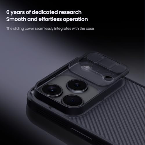 Image of Nillkin Case for Apple iPhone 17 Pro (6.3 inch Inch) CamShield Pro Camera Slider Double Layered Protection TPU + PC (Corner Impact Air Bags) Transparent Black Color