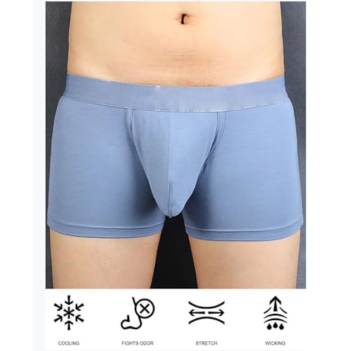 Omffiby Mens Pouch Underwear, Mens Icy Silk Pouch Underwear Bikinis Support Comfy Separate Big Pouch Boxer Briefs4