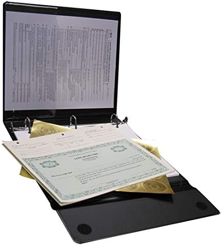 New! Slimline Corporate Kit Combo from Corpkit - 1" Portfolio Black Binder, Stock Certificates, Index Tabs (Corporation)