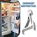 Hohopeti Large Aluminum Fridge Hooks Thickened Freezer Shelf Clips Refrigerator Support Clamp Tool for Organizing and Optimizing Space in Refrigerator and Display Cabinets