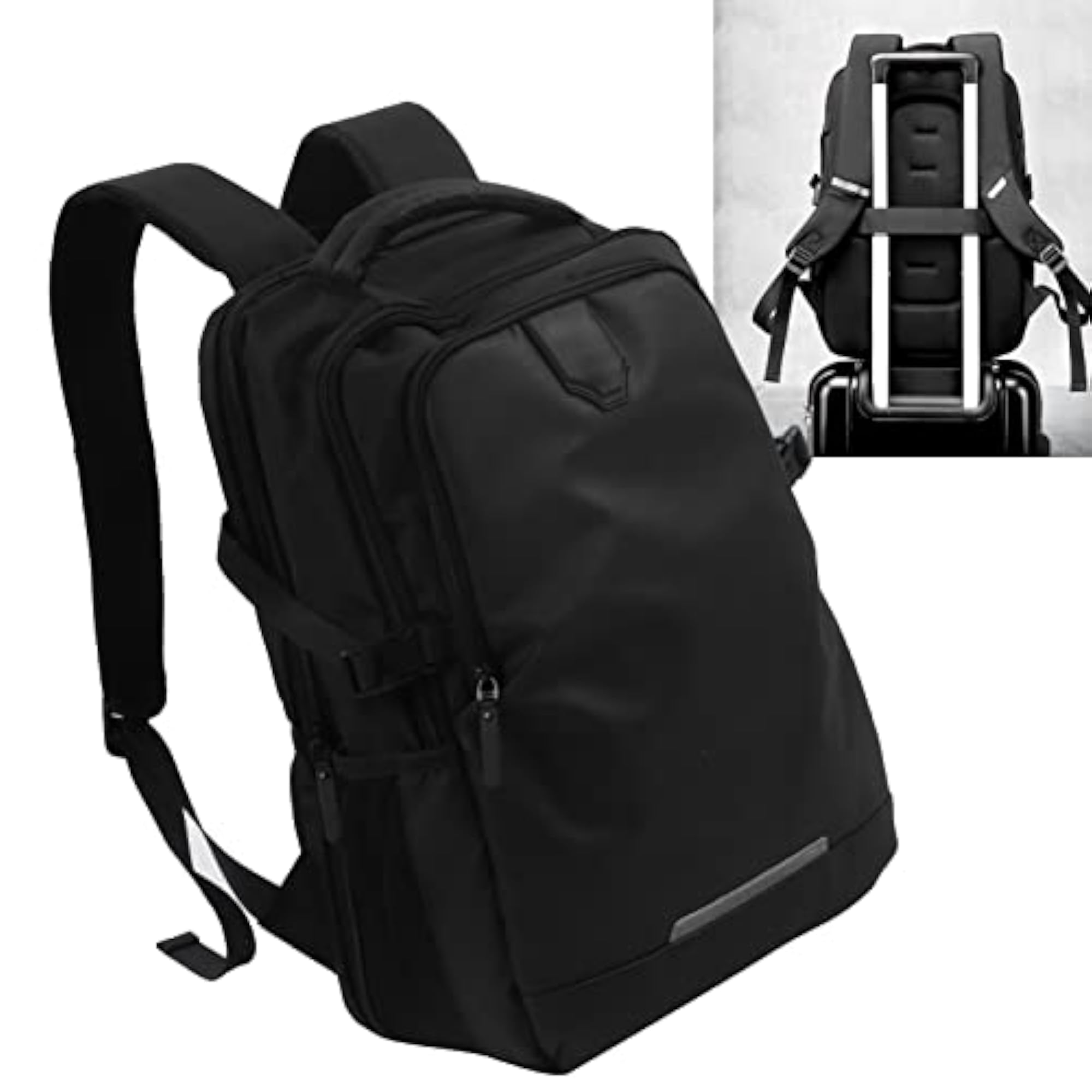 Black Outdoor 2 Way Zipper Computer Backpack