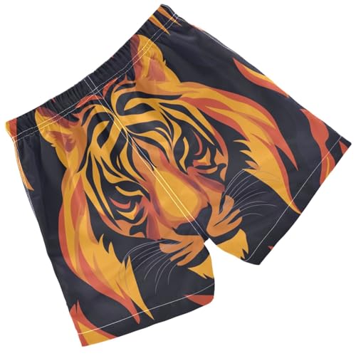 Pigsaly Boys Swim Trunks Tiger Stripes Boys Board Shorts Swimsuit Swimwear Summer Bathing Suit 2T Multicolor2