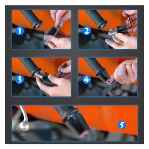 Embouts de guidon CB650R 2019 accessoires de moto 22mm dorés - 5