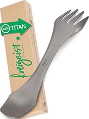 freigeist Titan Spork Camping Besteck Set, Ultraleicht, Titan, 8000071, mit Zahnung