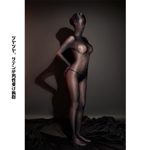 SENMH00 全身タイツ ボディストッキング ボディタイツ 全身パンスト ハイレグ レオタード 穴あき オープンクロッチ ボディコン セクシー 下着 ランジェリー シースルー 透視 エロ 大人 コスプレ ハロウィン ワンサイズ ブラック 男女兼用 - 画像4