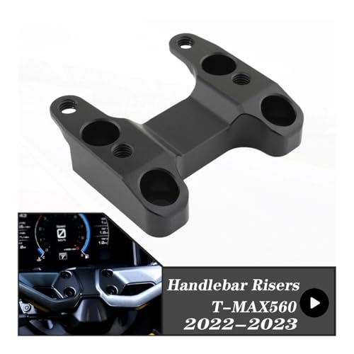 Solución postural: Elevador de manillar T-MAX 560 2022 abrazadera trasera negra 4