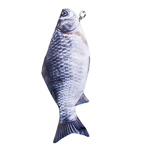 Preisvergleich Produktbild Federmäppchen Stift Fall Schreibwaren Tasche Reißverschluss Aufbewahrungstasche Paket Kosmetiktasche Münzfach Süßes Fisch Design Bleistift Halter a