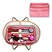 ZTUJO Purse Organizer Insert, Felt Bag Organizer with Metal Zipper, Handbag & Tote Shaper, For Speedy Neverfull Tote, 7 Sizes(X-large, Light Pink)
