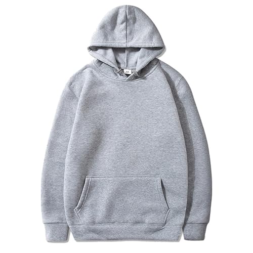 Hoodies Mens Small Y2K Long Sleeve Fleece Pullover Sweatshirts Tall Soft Drawstring Solid Color Baggy Outfits3