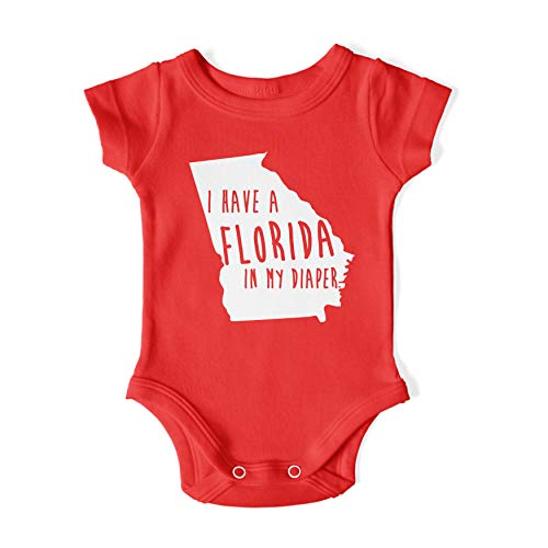 Image of In My Diaper I Have A Florida - Georgia Rival Sports Fans Baby One Piece